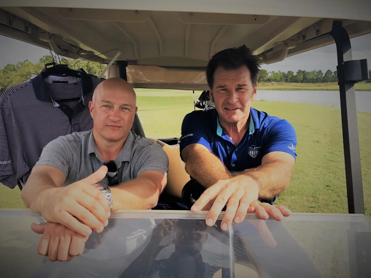 Nick Bradley with Sir Nick Faldo